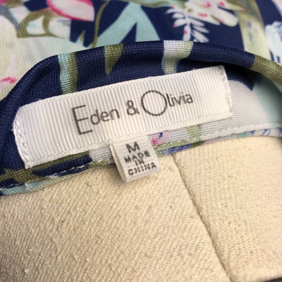 Eden & Olivia Sheer Tropical Shirt Medium - Picture 6 of 8